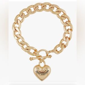 Juicy Couture Gold Heart Charm Bracelet